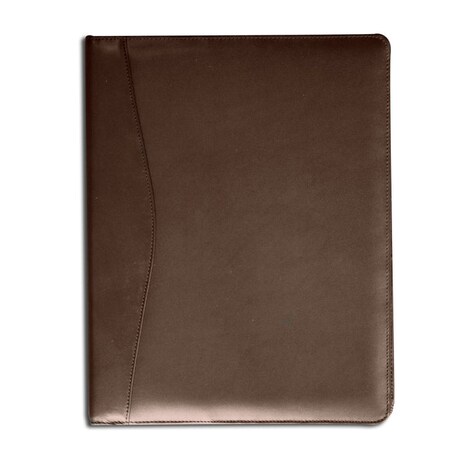 Dacasso Chocolate Brown Leather Standard Padfolio EI-3401